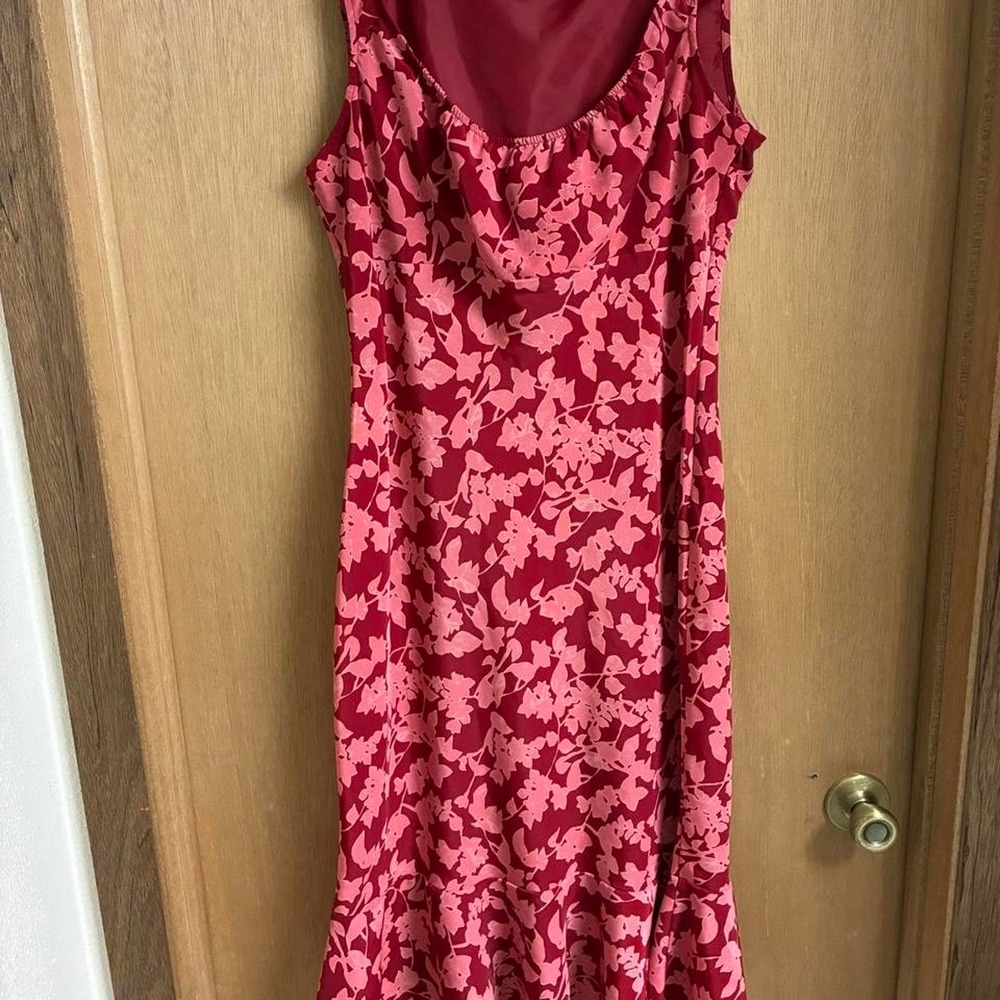 Kathie Lee Collection red/pink floral dress